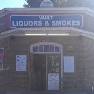 the front of the building