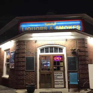 the front of the building