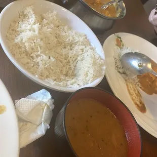 Butter Naan Rice Sambar Vadai