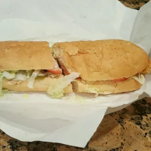 Shrimp and Oyster Po Boy