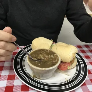 Shrimp Poboy and Gumbo
