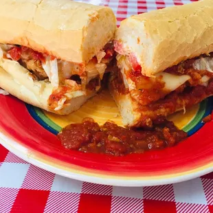 Chicken Parmesan poboy
