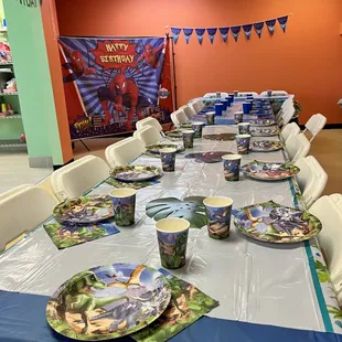 Spider man birthday setup