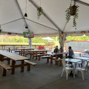 Loved the outdoor area! They have games you can play as well!