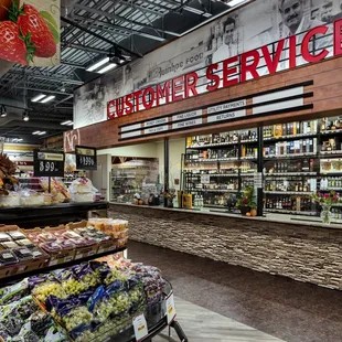 Customer Service Desk... Huge liquor selection!