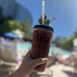 Poolside bloody Mary's!
