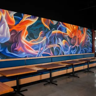 interior, sushi and sashimi