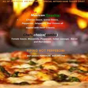 This is a sample of one our pop up Menus.