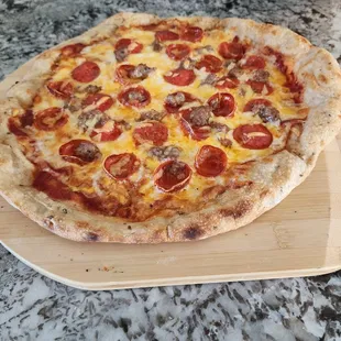 Pepperoni and Italian sausage