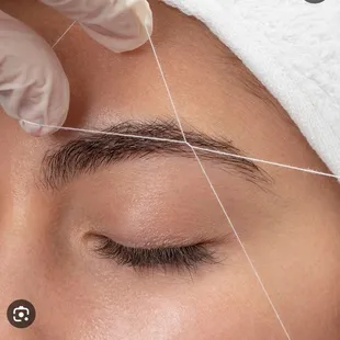 Eyebrow threading