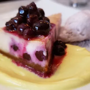 Blueberry cheesecake ($12). Not bad, but soft. Lavender ice cream was nice.