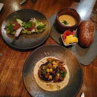 Fancy pickles, rutabaga fondue, delicata and acorn squash