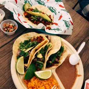 Tacos Al Pastor- Taco plate w/ extra taco