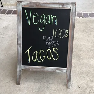 100% plant based tacos