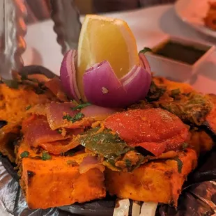 Tandoori paneer sizzler