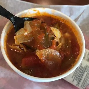 Tortilla soup- fresh vegetables used