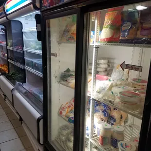 a refrigerator full of dairy products