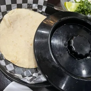 Hand made tortillas.