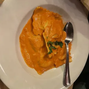 Lobster ravioli special. Just do it. It's not as famous because it's not on their permanent menu. But omg the pink sauce is amazing.