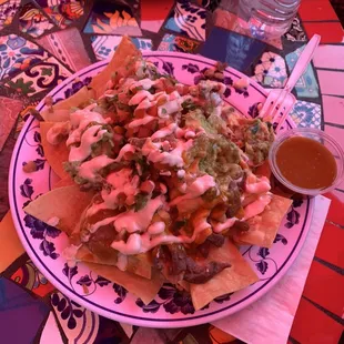Asada nachos
