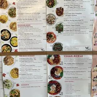 Menu as of February 2024