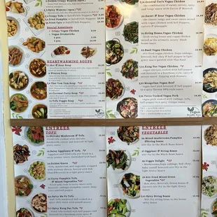 Menu as of February 2024