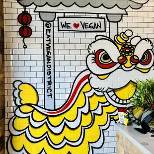 Love the cool graphics at Vegan District!