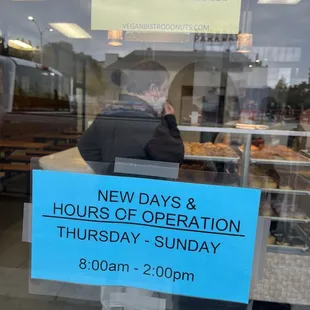 New hours 10/2/22