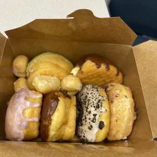 food, donuts, dough desserts