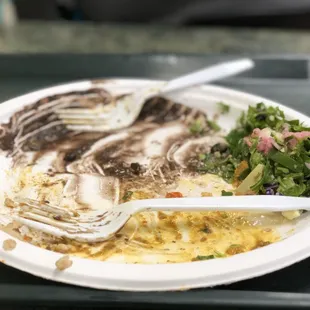 Unfinished inedible salad