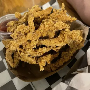 Fried Oyster Mushroom Strips (No Totties)