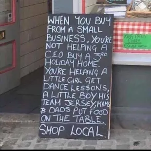 Support local businesses