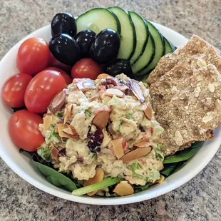 Cranberry Almond Vegan Chickenless Salad