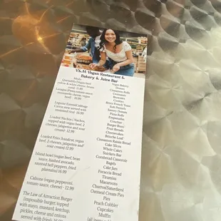 Menu back