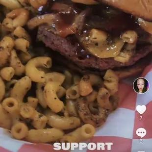 Rasta burger side of Rasta smack