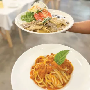 Vegan Chicken Marsala &amp; Vegan Spaghetti Bolognese