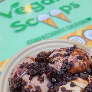 Chocolate &amp; Cuban Cafecito Ice Cream Sundae.