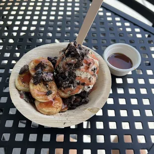 mini pancakes and cookies n cream