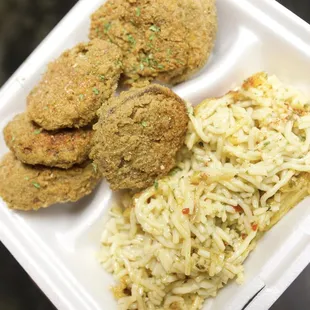 Eggplant Slices W/ Baked Macaroni