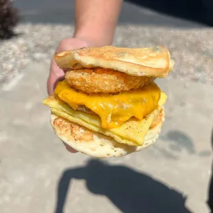 Captain Flapjack Breakfast Sandwich