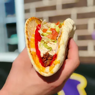 Vegan Cheesy Gordita inspired by Taco Bell!
