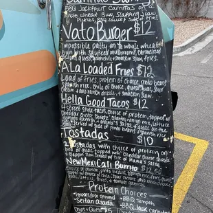 Vegan Vato Menu!