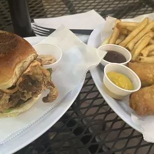 Oyster Mushroom Sandwich, Cheese Steak Rolls