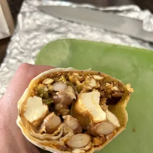 Chorizo breakfast burrito