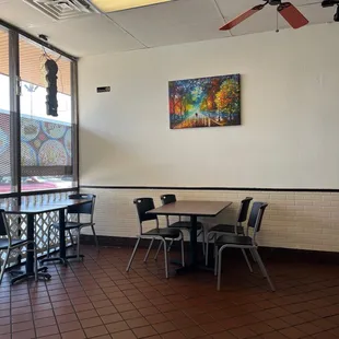 Inside the cafe decor