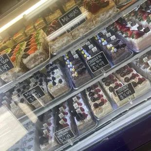 Individual cakes about $7.99 per slice and the portion were perfect, not small at all.