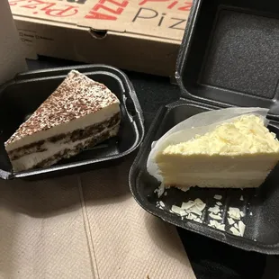 Yummy tiramisu and limoncello cakes. Yummy!!!