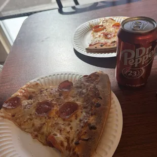 2 slices Pepperoni and drink lunch special