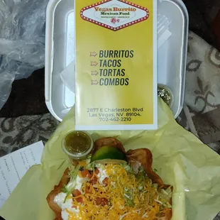 Taco salad with chicken$10.99 plus tax and or tip  Grand opening