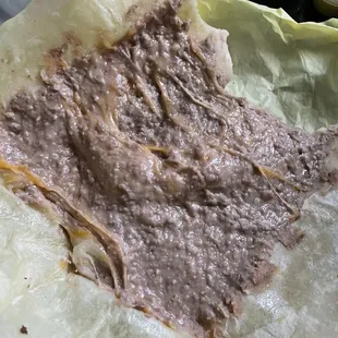 Bean &amp; cheese burrito with no cheese